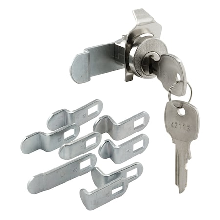 Prime-Line Mailbox Lock, 11/16 in. Diameter, Diecast Construction, Nickel Plated  Single Pack S 4531C